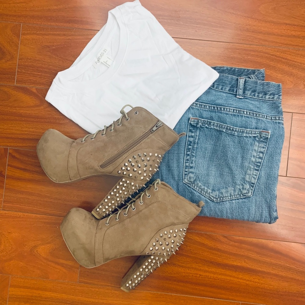Studded Heel Boots
